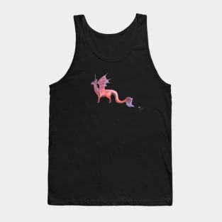 Dragon Reptile Llama Unicorn Red Monster Beast Yin Yang Blue Red Animals Beasts Monsters Dragons Tank Top